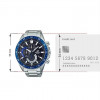 Casio – Fond noir/bleu – Grand cadran – Chronographe – Étanche à 10 bar – EFV-620D-1A2V