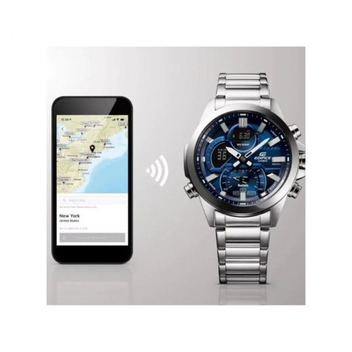 Casio – Cadran bleu, Synchronisation facile avec votre smartphone par Bluetooth® – Chronographe – ECB-30D-2A Casio – Cadran bleu, Synchronisation facile avec votre smartphone par Bluetooth® – Chronographe – ECB-30D-2A