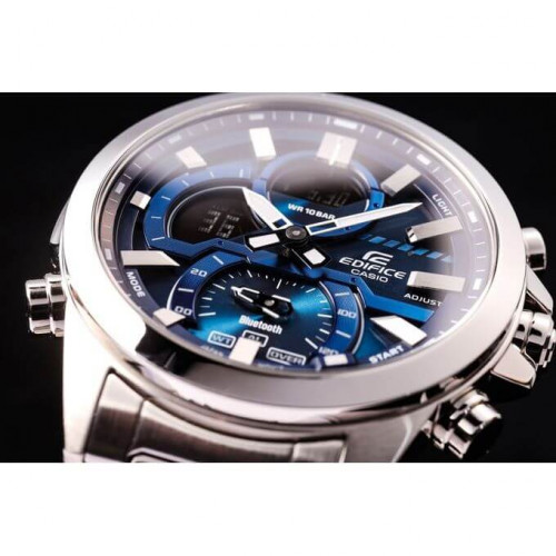 Casio – Cadran bleu, Synchronisation facile avec votre smartphone par Bluetooth® – Chronographe – ECB-30D-2A Casio – Cadran bleu, Synchronisation facile avec votre smartphone par Bluetooth® – Chronographe – ECB-30D-2A
