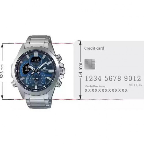 Casio – Cadran bleu, Synchronisation facile avec votre smartphone par Bluetooth® – Chronographe – ECB-30D-2A Casio – Cadran bleu, Synchronisation facile avec votre smartphone par Bluetooth® – Chronographe – ECB-30D-2A