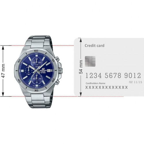 Casio – Montre pour hommes, avec un fond bleu, équipée d’un chronographe et d’un dateur – EFV-640D-2AV Casio – Montre pour hommes, avec un fond bleu, équipée d’un chronographe et d’un dateur – EFV-640D-2AV