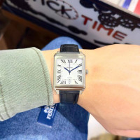 Festina – Montre pour homme – Cadran carré en chiffres romains – Bracelet cuir noir – F20681/1