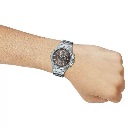 Casio – Cadran marron – Chronographe pour homme – Tout en acier inoxydable – EFV-640D-5AV Casio – Cadran marron – Chronographe pour homme – Tout en acier inoxydable – EFV-640D-5AV