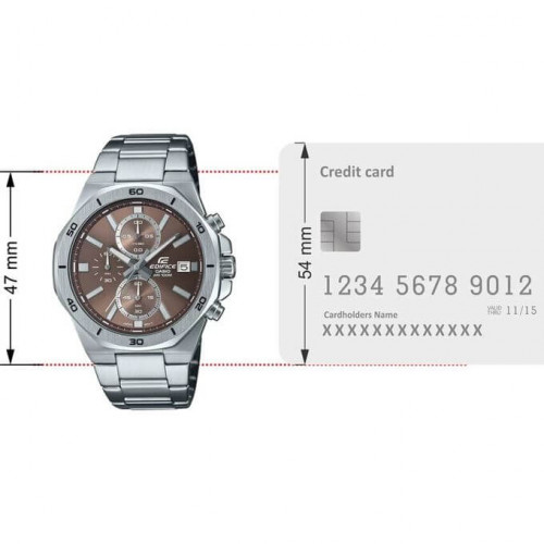 Casio – Cadran marron – Chronographe pour homme – Tout en acier inoxydable – EFV-640D-5AV Casio – Cadran marron – Chronographe pour homme – Tout en acier inoxydable – EFV-640D-5AV
