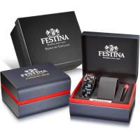 Festina – SPÉCIAL ÉDITIONS – Noir en acier noir et livrée avec deuxième bracelet en résine – F20645/1