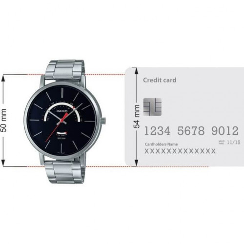 Casio – Montre pour homme – Affichage de la date arquée jours/mois – Bracelet en acier – MTP-B105D-1AV Casio – Montre pour homme – Affichage de la date arquée jours/mois – Bracelet en acier – MTP-B105D-1AV