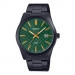 Casio – Montre pour homme en acier noir & cadran vert – Dateur – Étanche – MTP-VD03B-3A Casio – Montre pour homme en acier noir & cadran vert – Dateur – Étanche – MTP-VD03B-3A