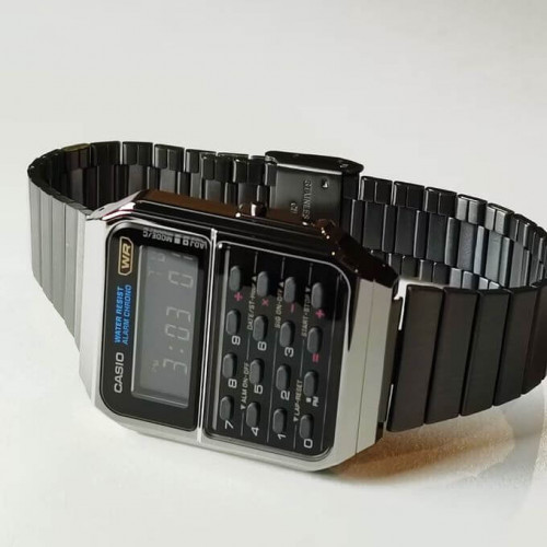 Montre calculatrice des années 80, Vintage Collection – Bracelet métallique noir – CA-500WEGG-1B
Montre calculatrice des années 80, Vintage Collection – Bracelet métallique noir – CA-500WEGG-1B