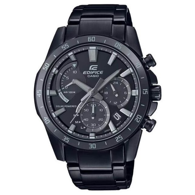 Casio – Edifice Collection – Chronographe – Solaire – Noir inoxydable – EQS-930MDC-1AV