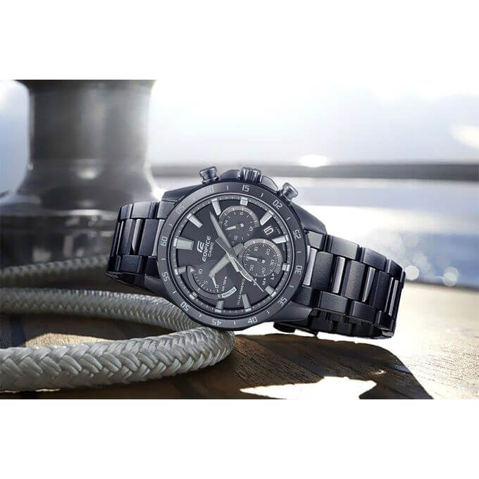 Casio – Edifice Collection – Chronographe – Solaire – Noir inoxydable – EQS-930MDC-1AV