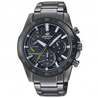 Casio – Solaire avec un cadran en fibre de carbone – Tout en acier inoxydable noir – EQS-930DC-1AVUDF