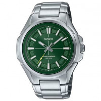 Casio – Montre pour homme cadran vert – Solaire – Tout en acier inoxydable – MTP-RS100D-3AVDF