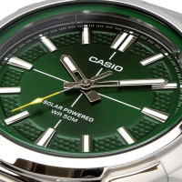 Casio – Montre pour homme cadran vert – Solaire – Tout en acier inoxydable – MTP-RS100D-3AVDF