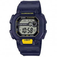 Casio – Montre sport au bracelet en résine bleu – Autonomie pile 10 ans – W-737H-2AV