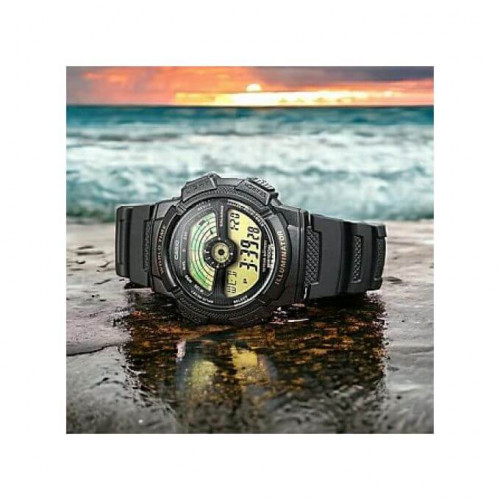 Casio – Multi Time – Illuminator – Étanche 100 m – Bracelet en résine noir – AE-1100W-1BV Casio – Multi Time – Illuminator – Étanche 100 m – Bracelet en résine noir – AE-1100W-1BV