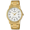 Casio – Montre classique avec index chiffres & dateur – Bracelet en acier doré inoxydable – MTP-V002G-7B2