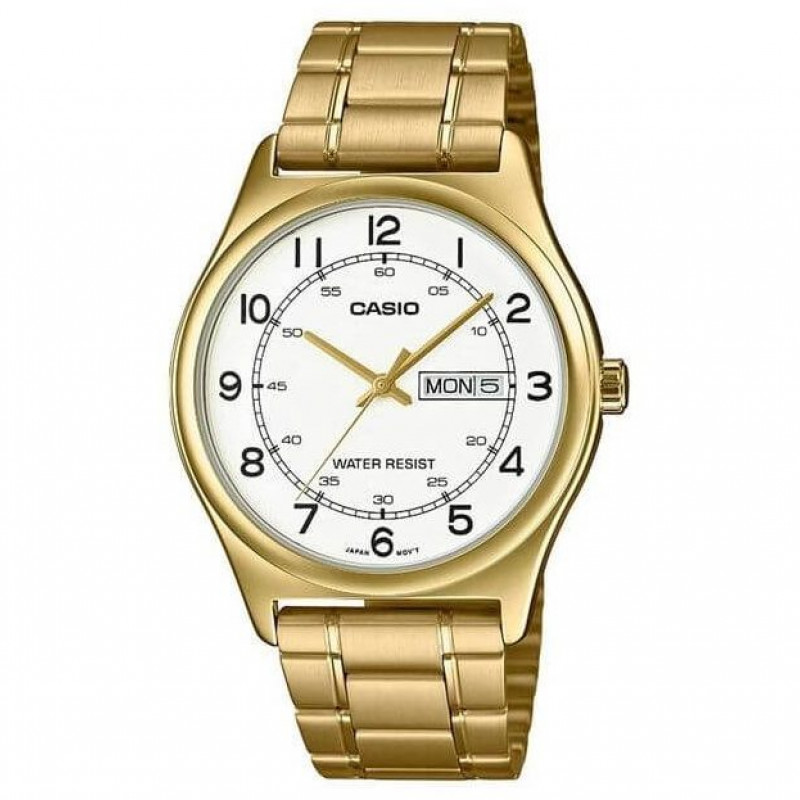 Casio – Montre classique dorée pour homme – Bracelet en acier inoxydable doré – MTP-V006G-7B