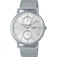 Casio – Montre en métal argenté pour hommes – Bracelet en mailles milanaise – MTP-B310M-7AVDF