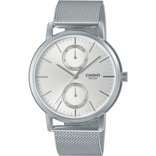 Casio – Montre en métal argenté pour hommes – Bracelet en mailles milanaise – MTP-B310M-7AVDF Casio – Montre en métal argenté pour hommes – Bracelet en mailles milanaise – MTP-B310M-7AVDF