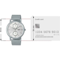 Casio – Montre en métal argenté pour hommes – Bracelet en mailles milanaise – MTP-B310M-7AVDF