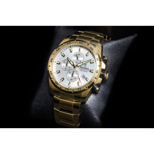 Festina – Montre chronographe dorée pour homme – Tout en acier inoxydable – F20541/1 Festina – Montre chronographe dorée pour homme – Tout en acier inoxydable – F20541/1