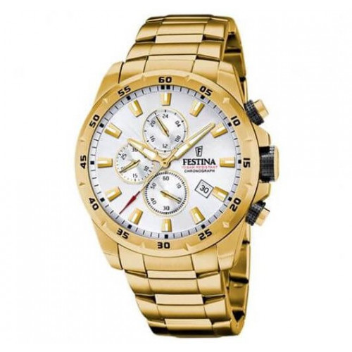Festina – Montre chronographe dorée pour homme – Tout en acier inoxydable – F20541/1 Festina – Montre chronographe dorée pour homme – Tout en acier inoxydable – F20541/1