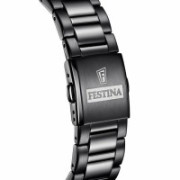 Festina – Boîtier en céramique noir – Verre saphir & Bracelet en acier noir – Étanche 100 m – F20577/1