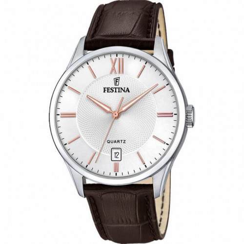 Festina – Montre de style classique pour homme, avec un dateur et un index en bronze – F20426/4 Festina – Montre de style classique pour homme, avec un dateur et un index en bronze – F20426/4