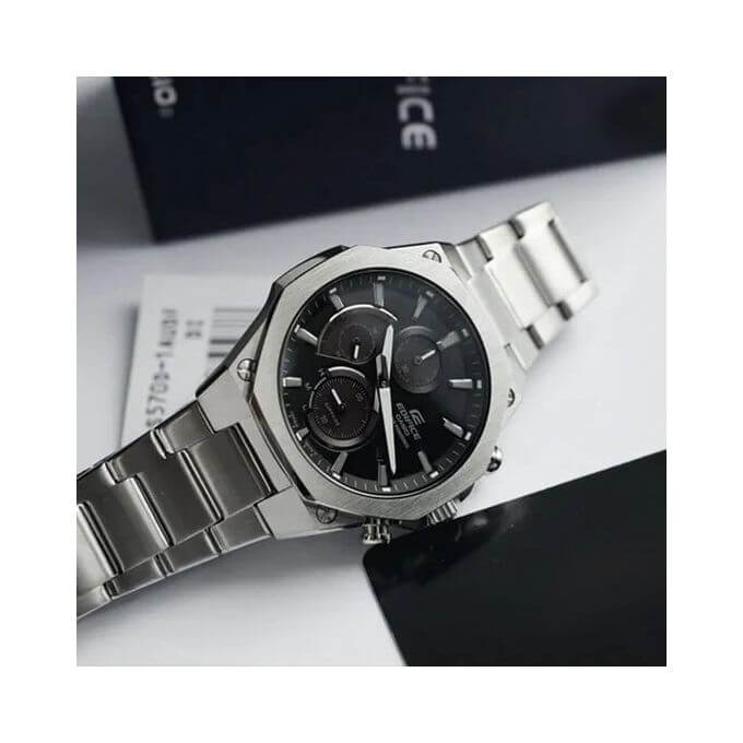 Casio – Édifice Collection – Extra plate – Solaire – Verre saphir anti-rayures – EFS-S570D-1A