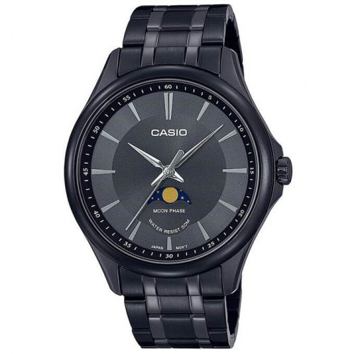 Casio – Montre pour homme – Tout en acier inoxydable noir – Phase de lune – MTP-M100B-1AVDF Casio – Montre pour homme – Tout en acier inoxydable noir – Phase de lune – MTP-M100B-1AVDF