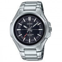 Casio – Montre solaire – Cadran noir, étanche jusqu’à 50 m dotée d’un bracelet en métal – MTP-RS100D-1AVDF