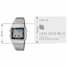 Casio – Affichage de la carte du monde – Vintage Collection – Bracelet en acier argenté – A500WA-1DF Casio – Affichage de la carte du monde – Vintage Collection – Bracelet en acier argenté – A500WA-1DF