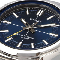 Casio – Tout en acier inoxydable, cadran bleu – Solaire – Étanche 50 m – MTP-RS100D-2AVDF