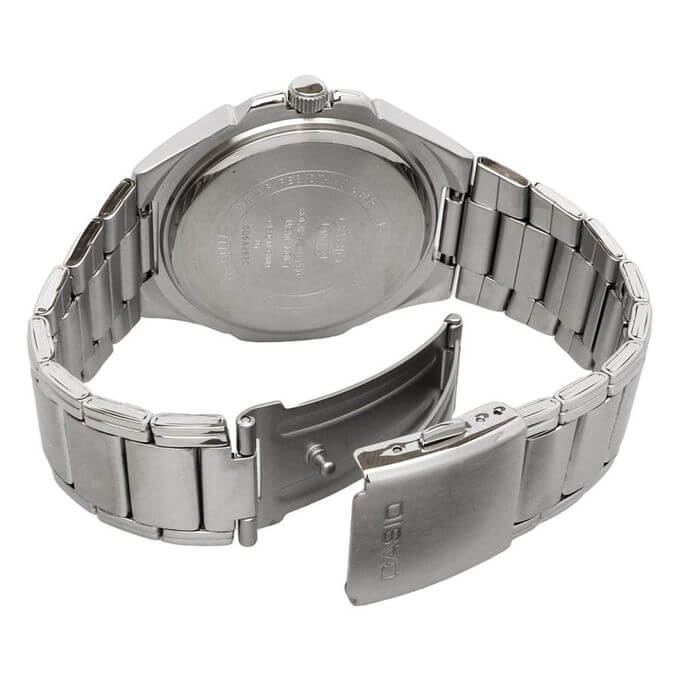 Casio – Tout en acier inoxydable, cadran bleu – Solaire – Étanche 50 m – MTP-RS100D-2AVDF