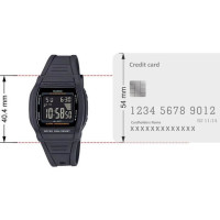 Casio – Design numérique sportif – Batterie de 10 ans – Cadran noir – W-201-1BVDF