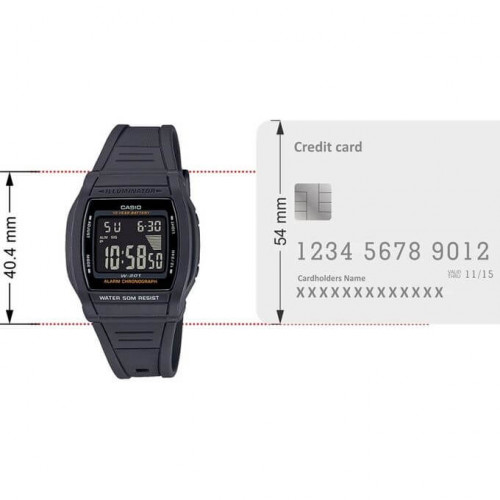 Casio – Design numérique sportif – Batterie de 10 ans – Cadran noir – W-201-1BVDF Casio – Design numérique sportif – Batterie de 10 ans – Cadran noir – W-201-1BVDF