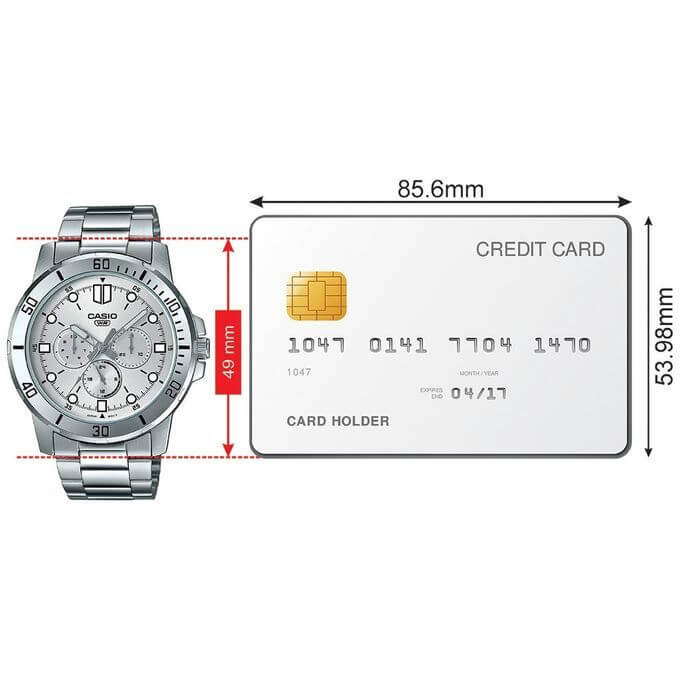 Casio – Argenté cadran argenté – Bracelet en acier inoxydable – MTP-VD300D-7EUDF