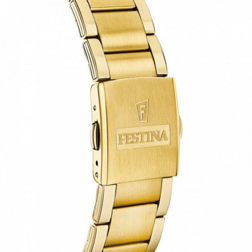 Festina – Tout en acier inoxydable doré – Cadran blanc avec dateur – Chronographe – F20633/1 Festina – Tout en acier inoxydable doré – Cadran blanc avec dateur – Chronographe – F20633/1