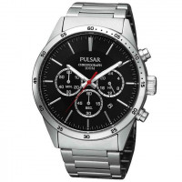 Pulsar – Cadran Noir – Chronographe pour homme – WR 100 m – PT3005X1
