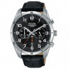 Pulsar – Cadran & bracelet cuir noir – Chronographe pour homme – WR 100m – PT3833X1