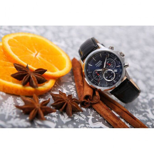 Pulsar – Montre pour homme – Chronographe avec dateur – Cadran bleu et bracelet cuir noir – PT3921X1 Pulsar – Montre pour homme – Chronographe avec dateur – Cadran bleu et bracelet cuir noir – PT3921X1