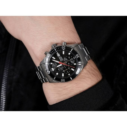 Pulsar – Montre pour homme – Chronographe avec dateur – Cadran bleu et bracelet cuir noir – PT3921X1 Pulsar – Montre pour homme – Chronographe avec dateur – Cadran bleu et bracelet cuir noir – PT3921X1