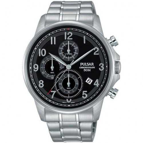 Pulsar – Montre homme – chronographe – Cadran noir avec dateur – PM3067X1 Pulsar – Montre homme – chronographe – Cadran noir avec dateur – PM3067X1