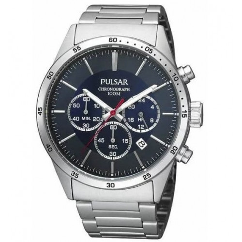 Pulsar – Cadran bleu – Chronographe pour homme – WR 100 m – PT3003X1 Pulsar – Cadran bleu – Chronographe pour homme – WR 100 m – PT3003X1