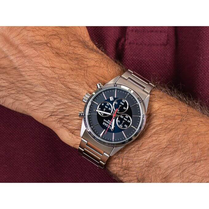 Pulsar – Cadran bleu – Chronographe pour homme – WR 100 m – PT3003X1