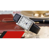 Casio – Montre pour homme – Indicateur de phase de lune – Cadran blanc – Bracelet cuir noir – MTP-M105L-7AVDF