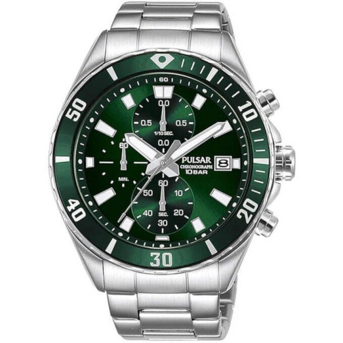Pulsar – Cadran vert pour homme – WR 10 BAR – Diamètre 44 mm – PM3193X1 Pulsar – Cadran vert pour homme – WR 10 BAR – Diamètre 44 mm – PM3193X1