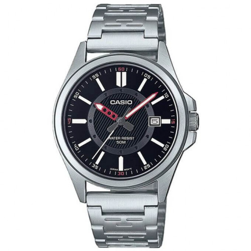 Casio – Argenté cadran noir avec dateur – Bracelet en métal inoxydable – MTP-E700D-1EVDF Casio – Argenté cadran noir avec dateur – Bracelet en métal inoxydable – MTP-E700D-1EVDF