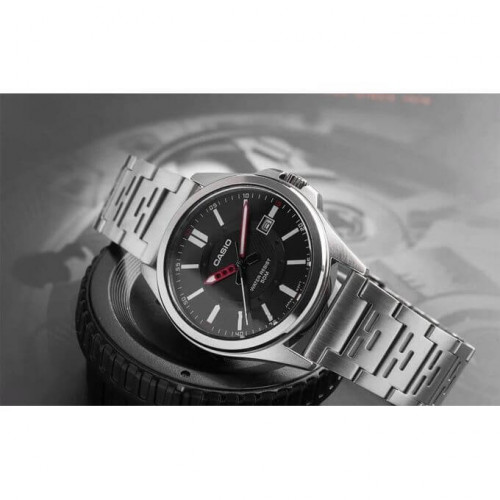 Casio – Argenté cadran noir avec dateur – Bracelet en métal inoxydable – MTP-E700D-1EVDF Casio – Argenté cadran noir avec dateur – Bracelet en métal inoxydable – MTP-E700D-1EVDF