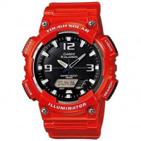Casio – Rouge – « Tough Solar » – 5 alarmes – Étanche 10 BAR – AQ-S810WC-4AV